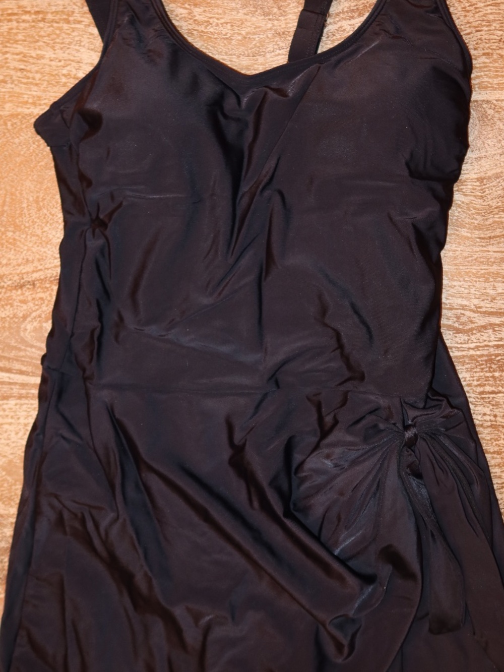 Women Black One Piece Swimsuit Skirt Bottom Size S